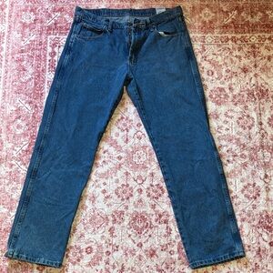 Wrangler Men's Deep Blue Straight Jeans